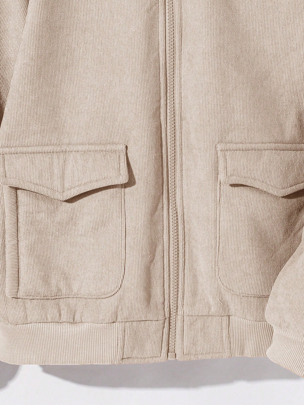 Veste Baseball Garçon Beige Velours Sherpa