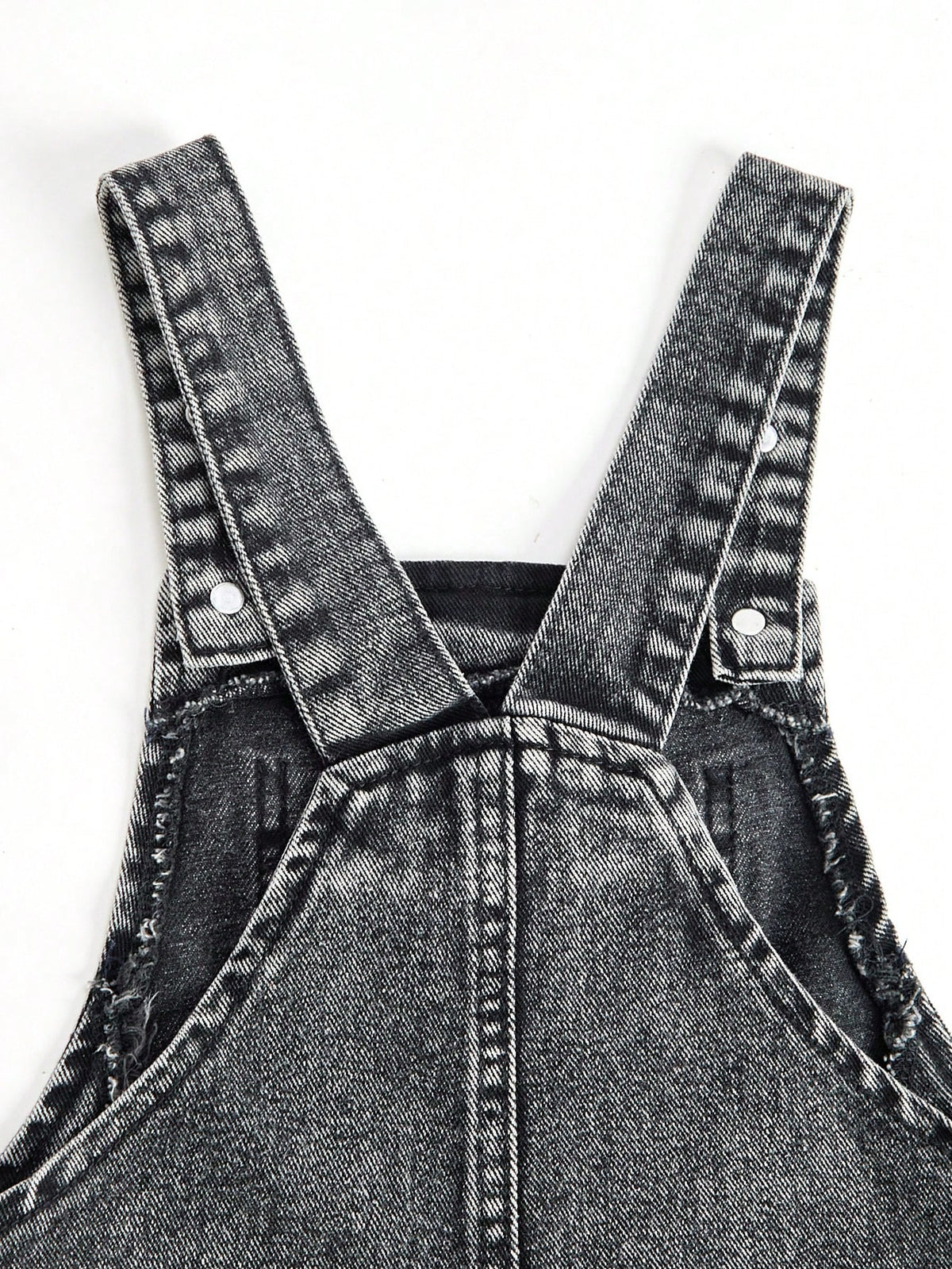 Young Girl 3D Floral Decor Denim Bib Overalls