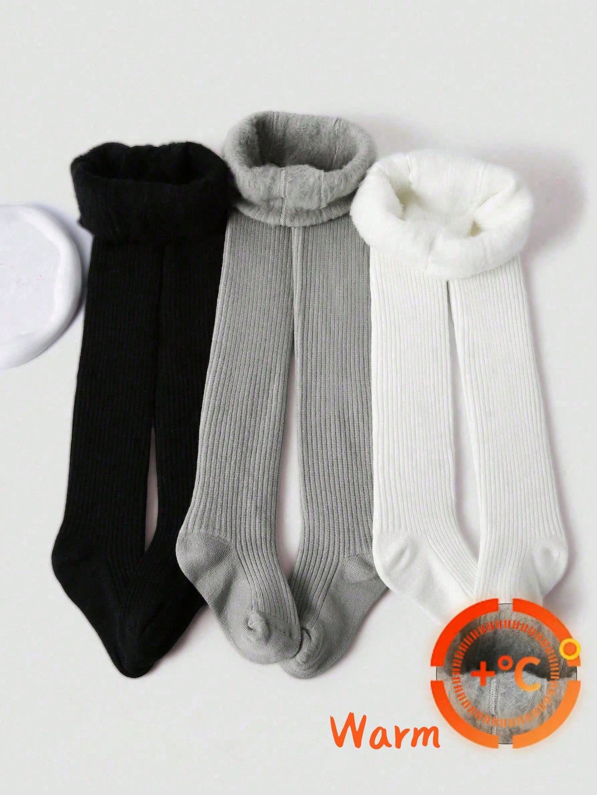 Toddler Girl Solid Thermal Lined Vertical Stripe Leggings 3 Pack