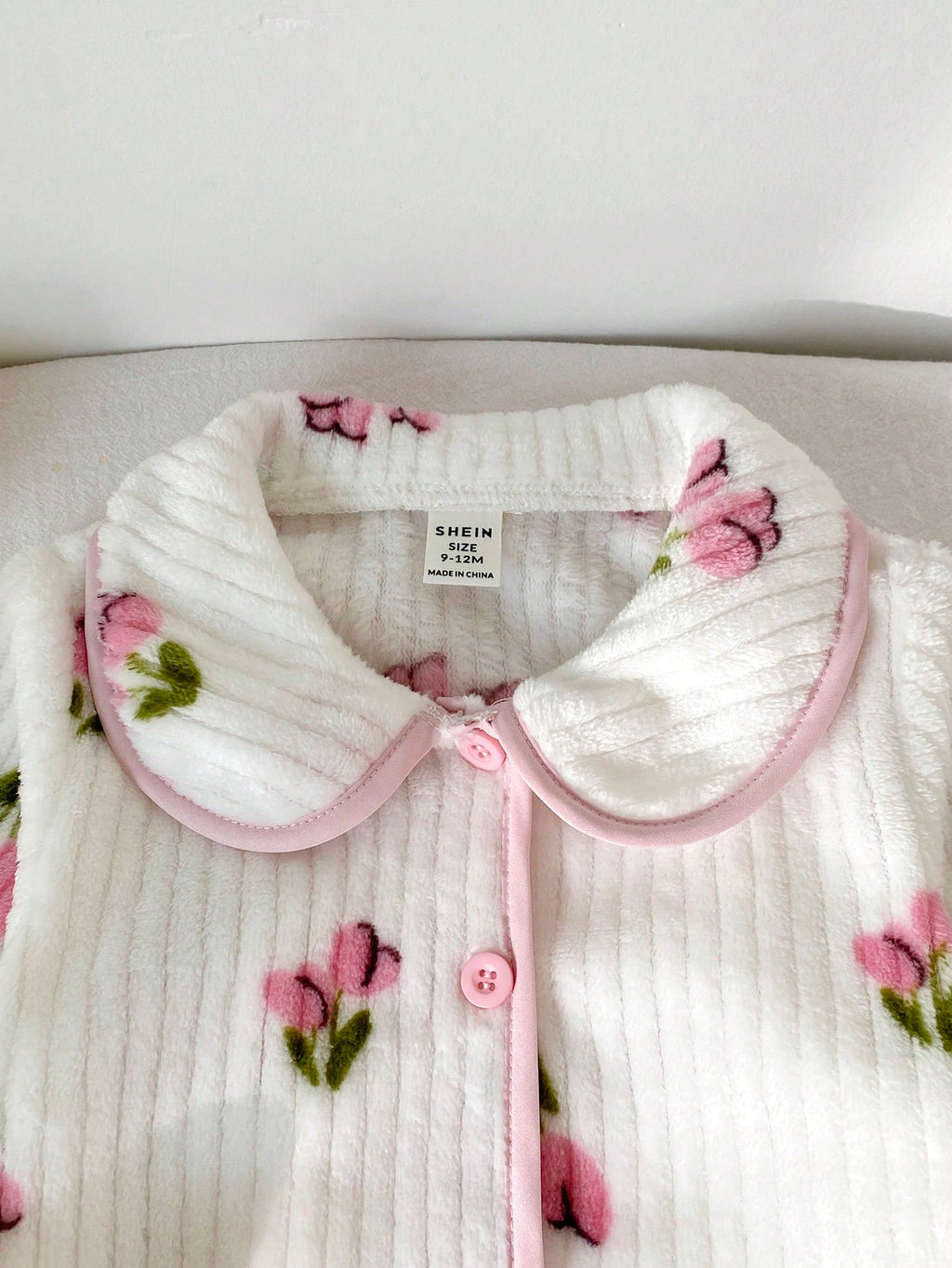 Baby Girl Cherry Print Long Sleeve Top Pants Pajama Set