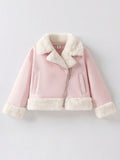 Young Girl Color Block Patchwork Jacket