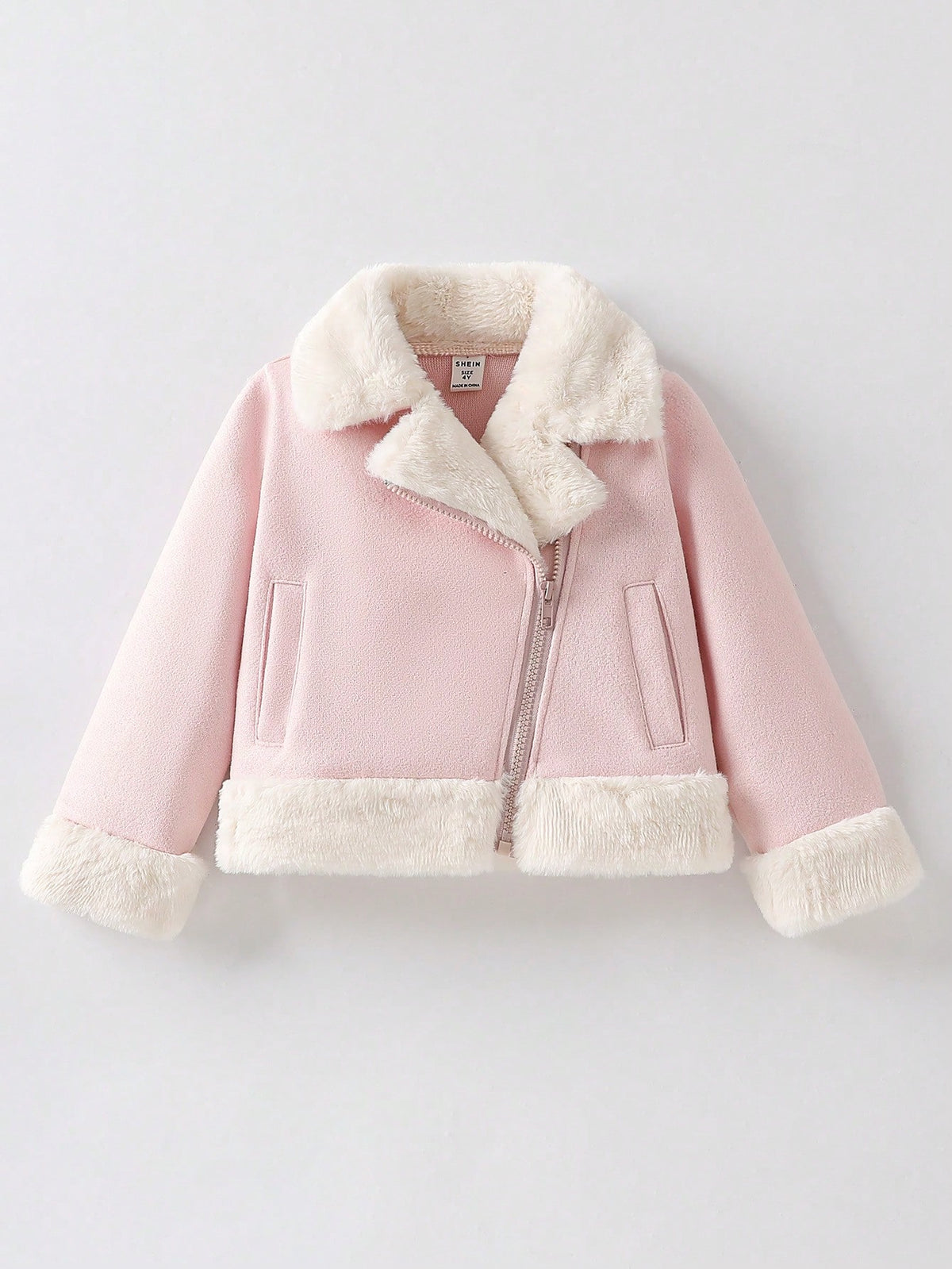 Young Girl Color Block Patchwork Jacket