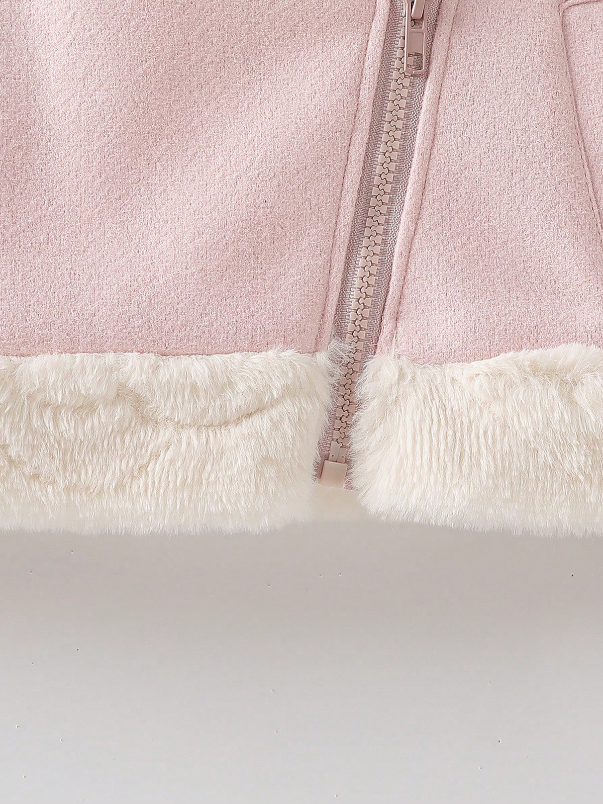 Young Girl Color Block Patchwork Jacket
