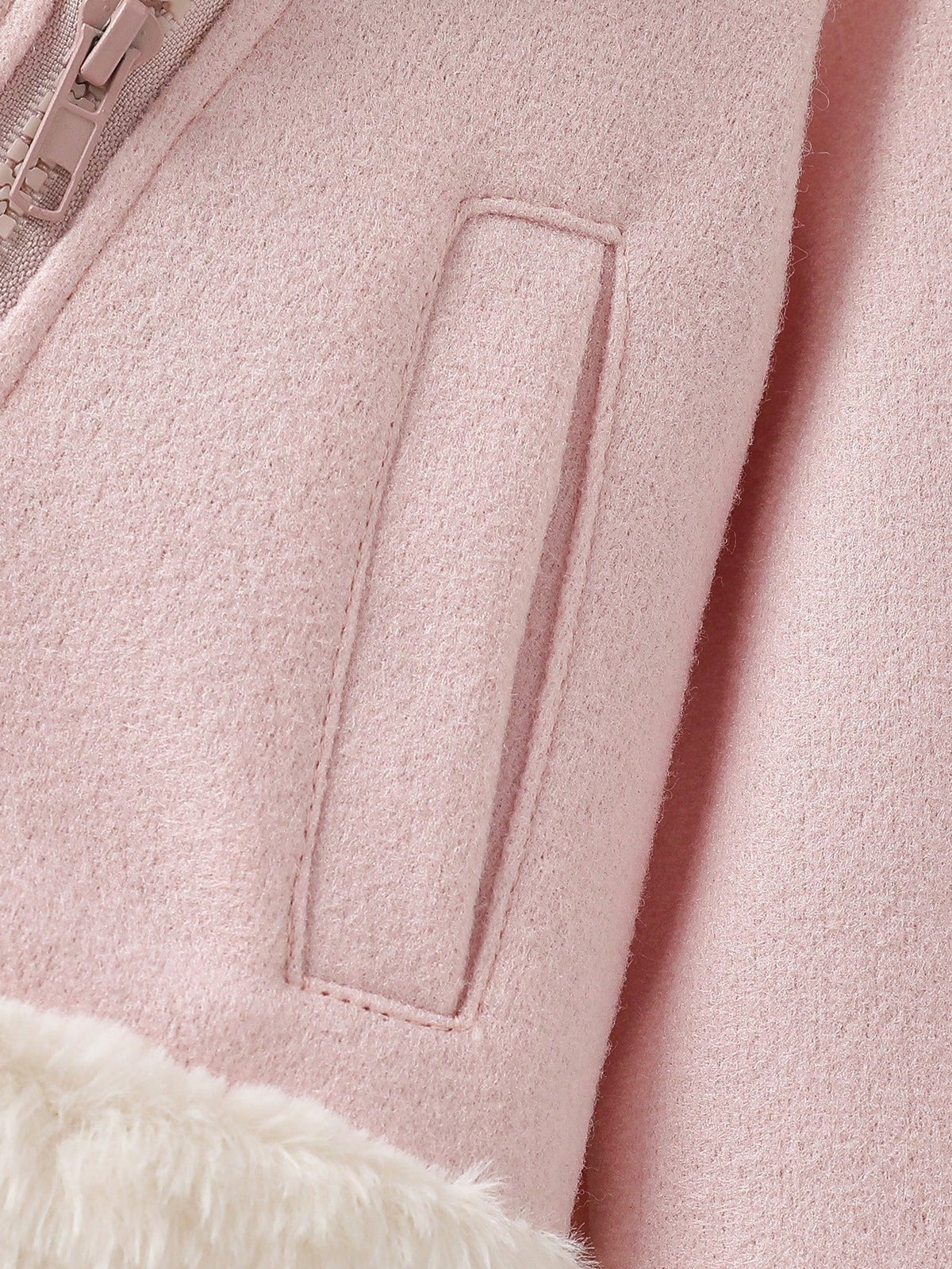 Young Girl Color Block Patchwork Jacket