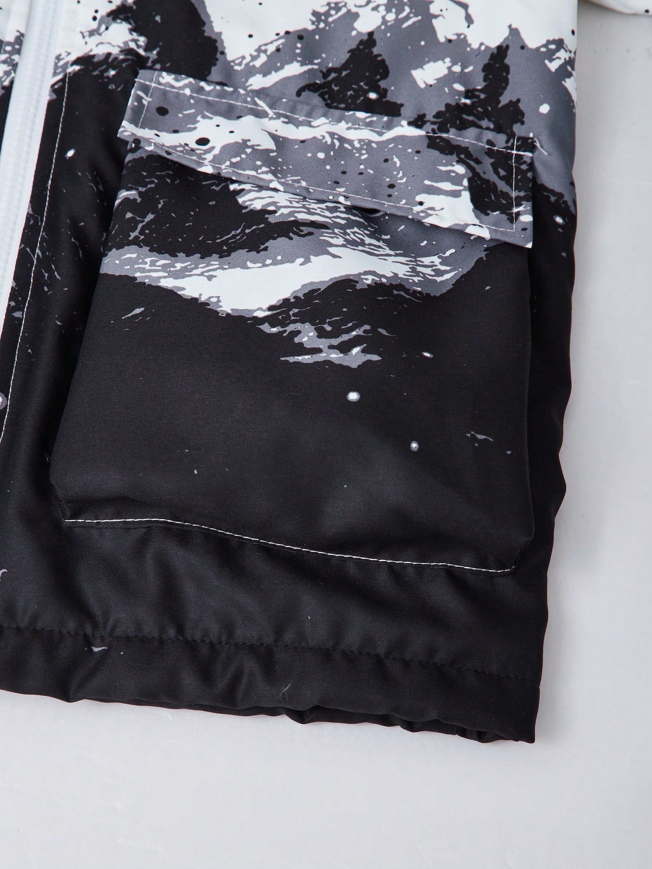 Boys' Ink Painting Kangaroo Pocket Hoodie