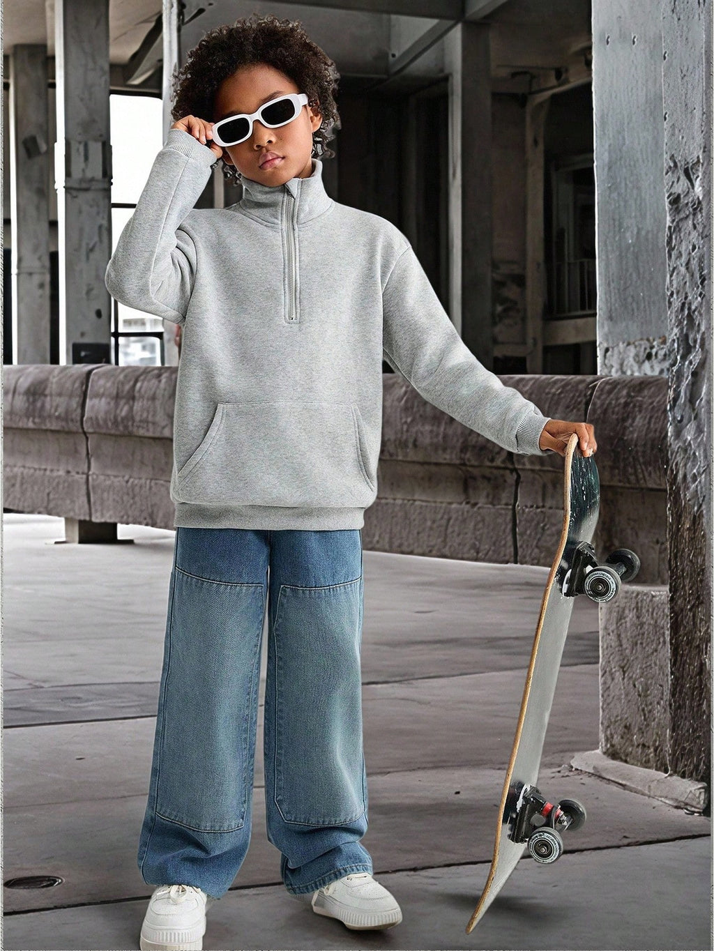 Boys' Half-Zip Pullover Sweatshirt