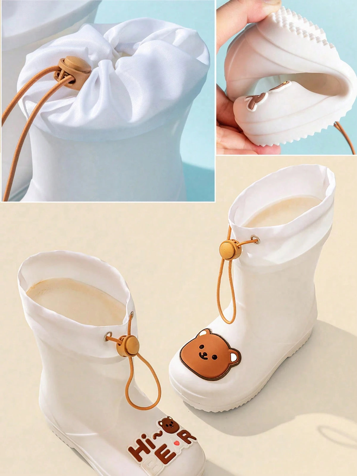 Kids' Anti-Slip Bear Cartoon Rain Boots