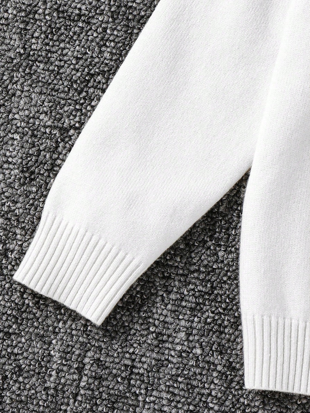 Boys' White Turtleneck Sweater