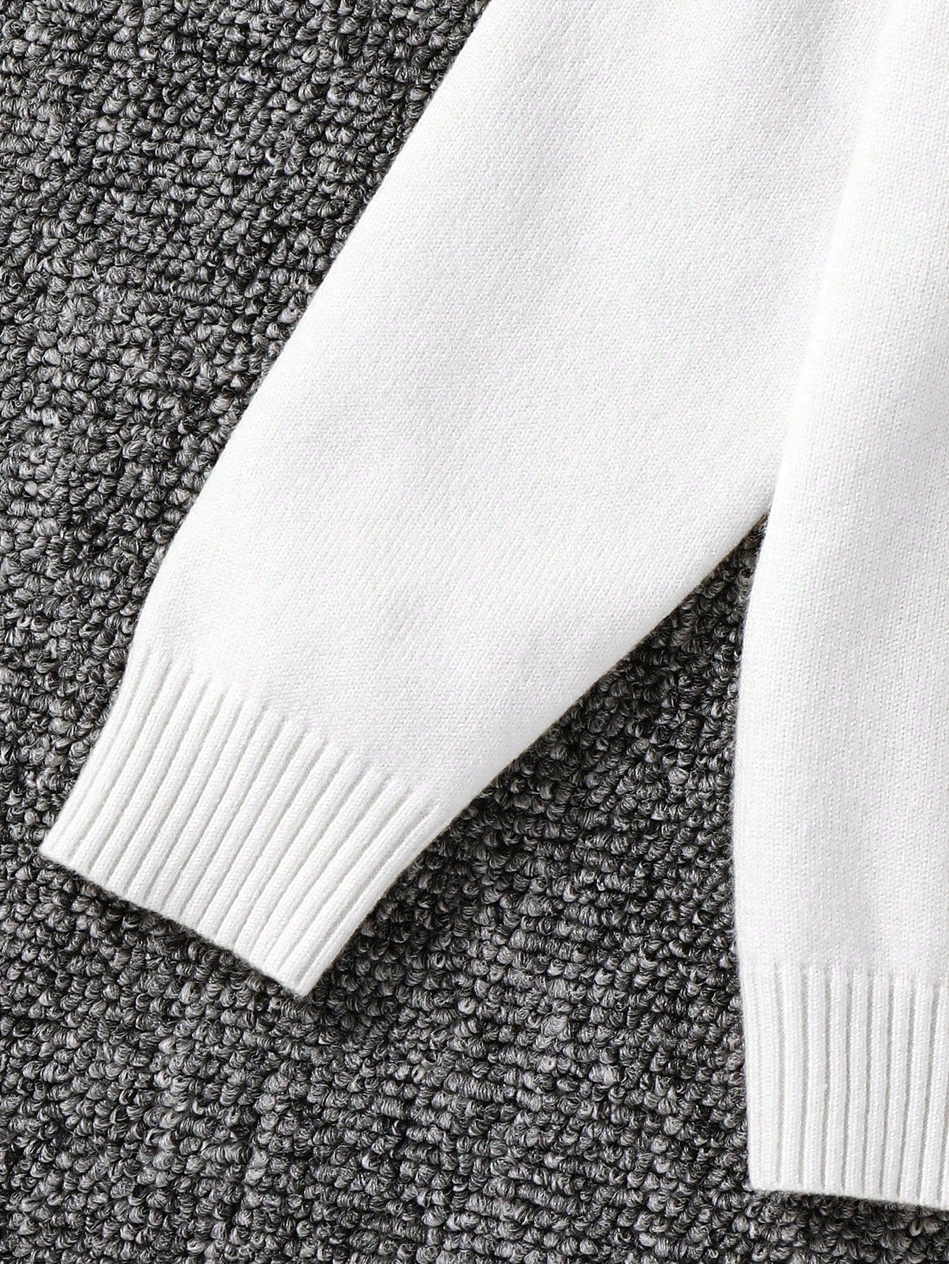 Boys' White Turtleneck Sweater