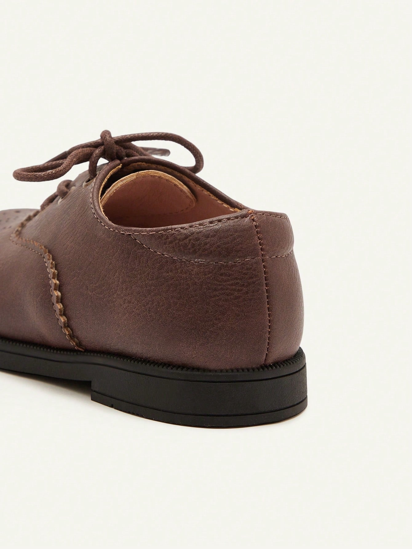 Cozy Pixies Toddler Boys' Black Hollow-Out Soft-Sole Oxford Shoes for Weddings Camel