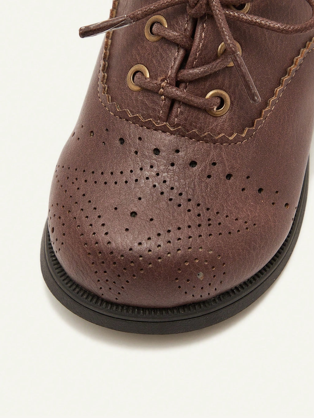Cozy Pixies Toddler Boys' Black Hollow-Out Soft-Sole Oxford Shoes for Weddings Camel