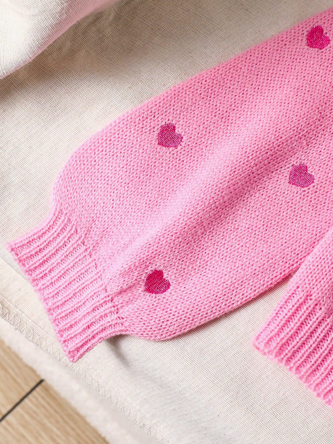 Girls' Bow Decor Knit Sweater