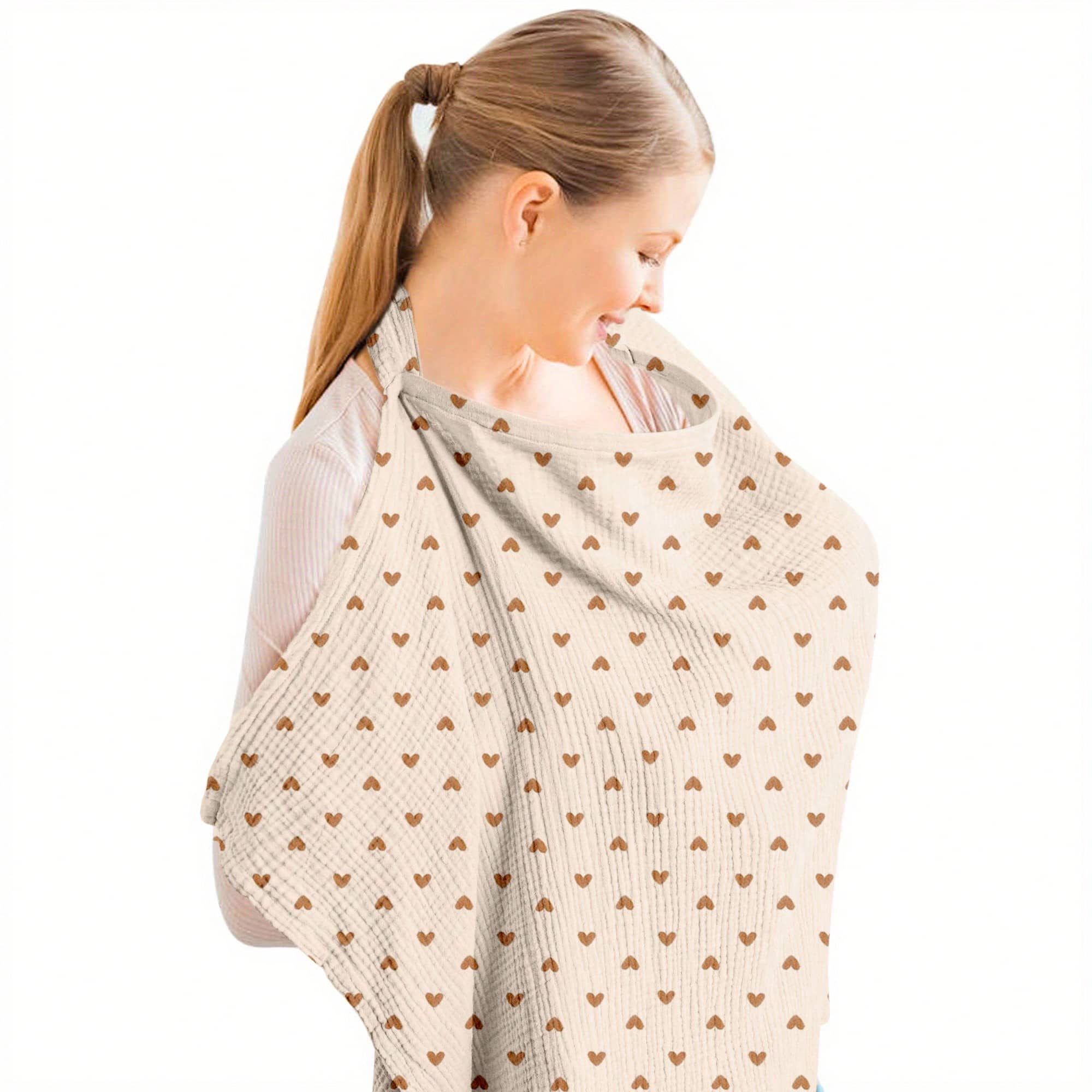 Breathable Nursing Cover Scarf & Breastfeeding Shawl for Outdoor Feeding Love