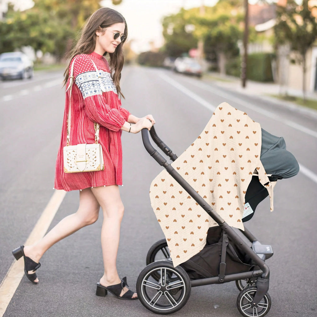 Breathable Nursing Cover Scarf & Breastfeeding Shawl for Outdoor Feeding Love