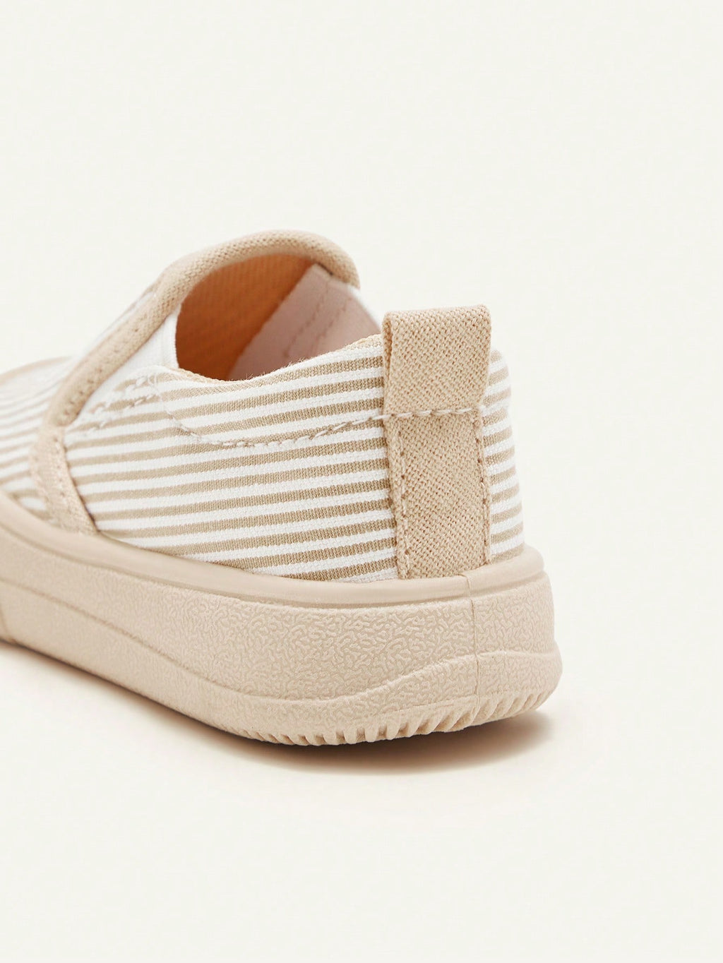 Cozy Pixies Baby Sneakers Khaki Striped Slip-On Comfortable Casual Socks, Daily Wear, Outdoor Sports