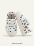 Cozy Pixies 1 Pair Toddler Boys' Cartoon Dinosaur Lace-Up Casual Lightweight Sneakers