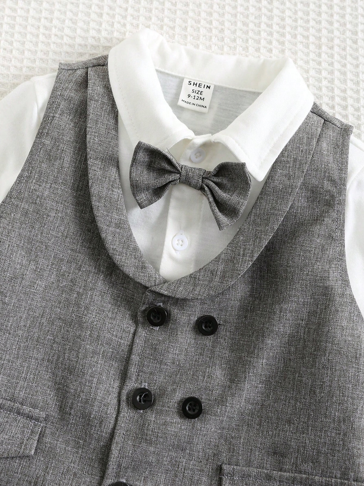 Baby Boy Vest Shirt Trousers 3 Piece Set