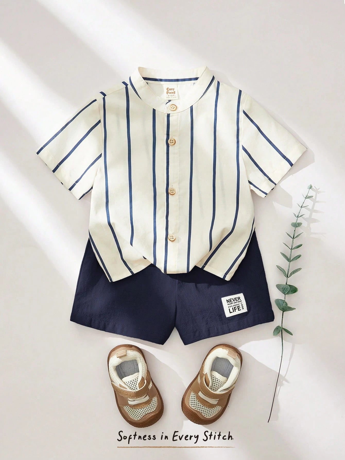 Bambinoo x Cozy Pixies Ensemble 2 pièces T-shirt et short pour bébé garçon multicolore
