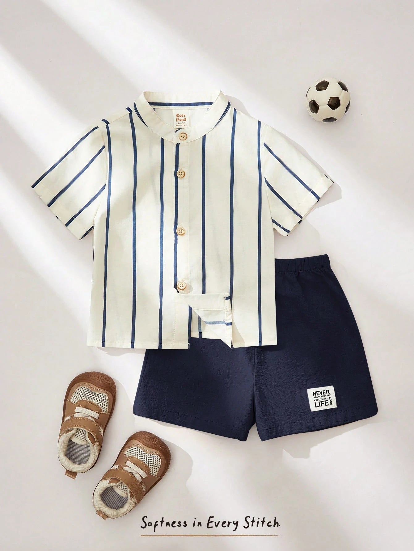 Bambinoo x Cozy Pixies Ensemble 2 pièces T-shirt et short pour bébé garçon multicolore