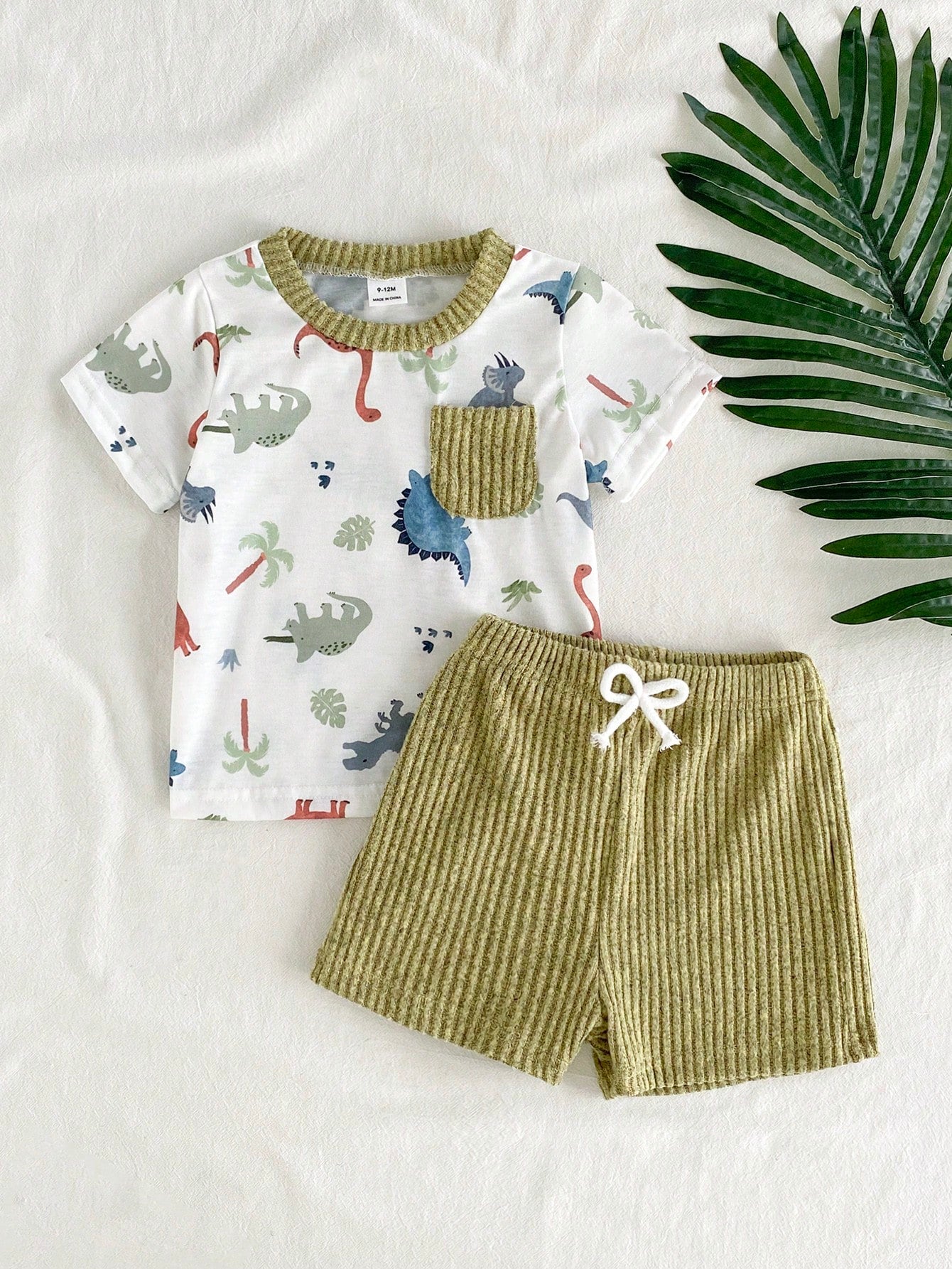 Vintaside set Baby boy  Army Green
