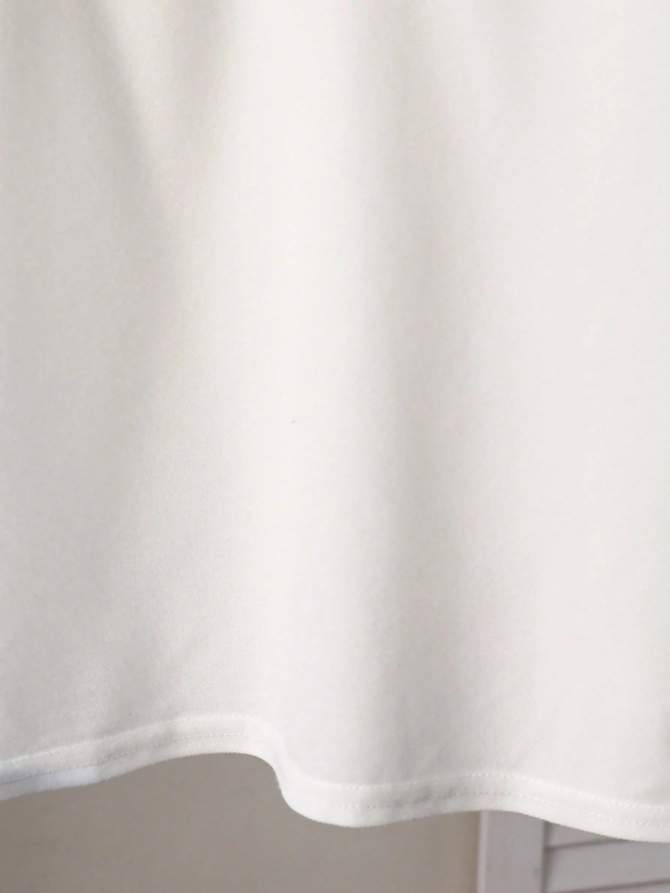 Polo Garçon Blanc Col Montant Demi-Zip