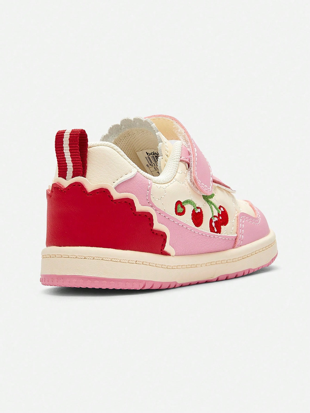 Balabala Kids' Cute Patterned Hook-and-Loop Low-Top Sneakers