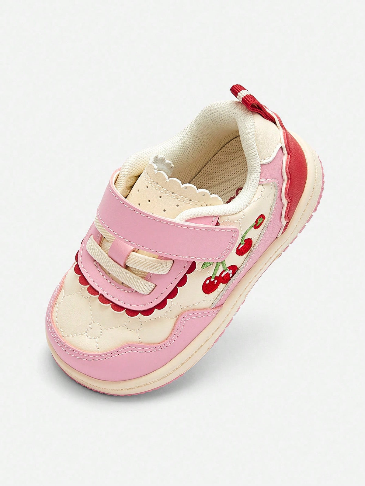 Balabala Kids' Cute Patterned Hook-and-Loop Low-Top Sneakers