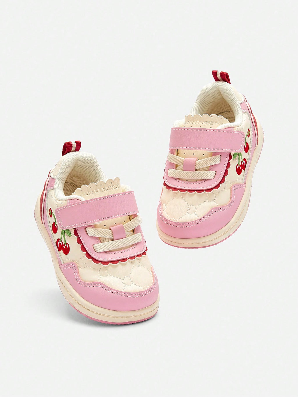 Balabala Kids' Cute Patterned Hook-and-Loop Low-Top Sneakers