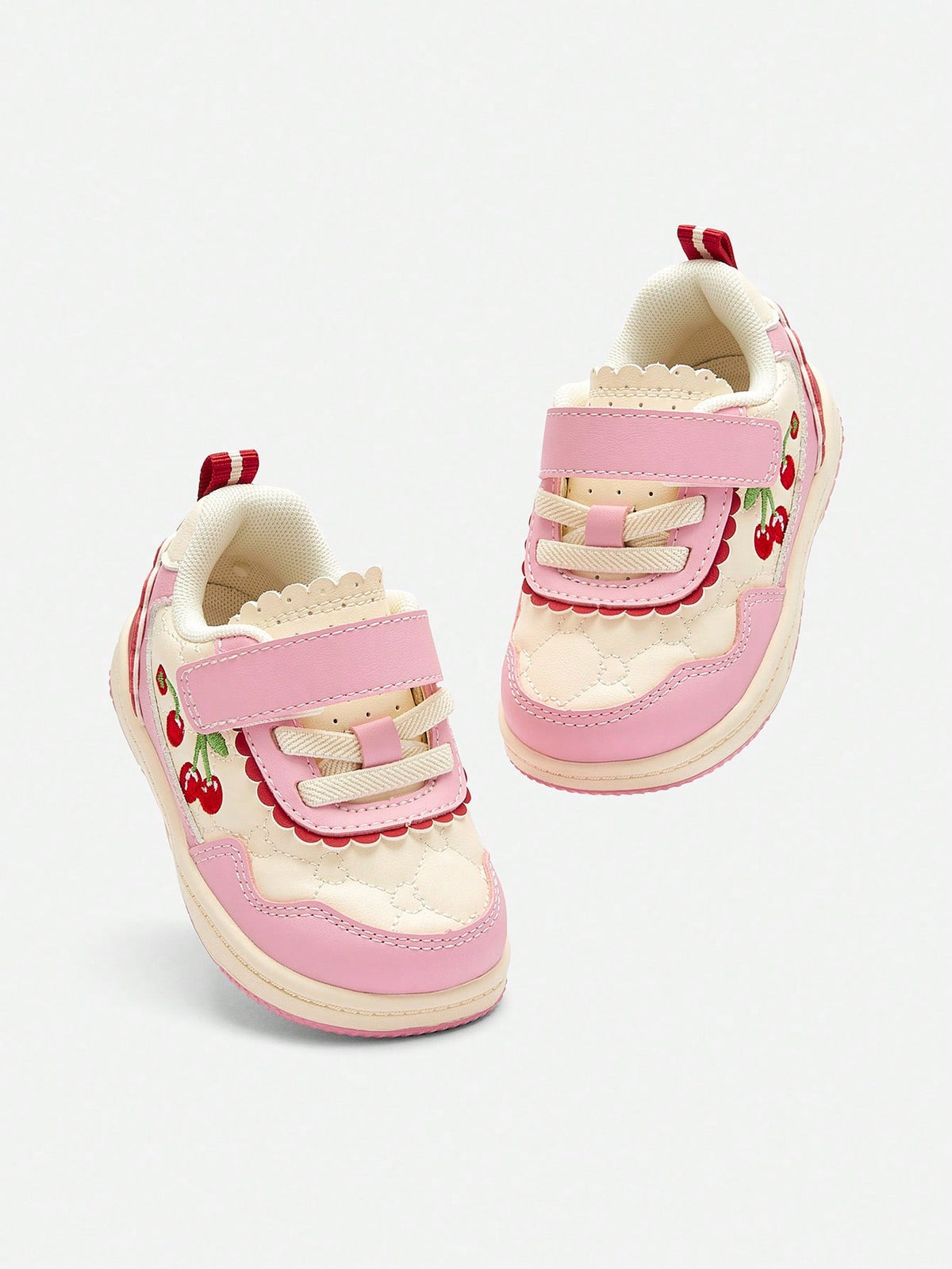 Balabala Kids' Cute Patterned Hook-and-Loop Low-Top Sneakers