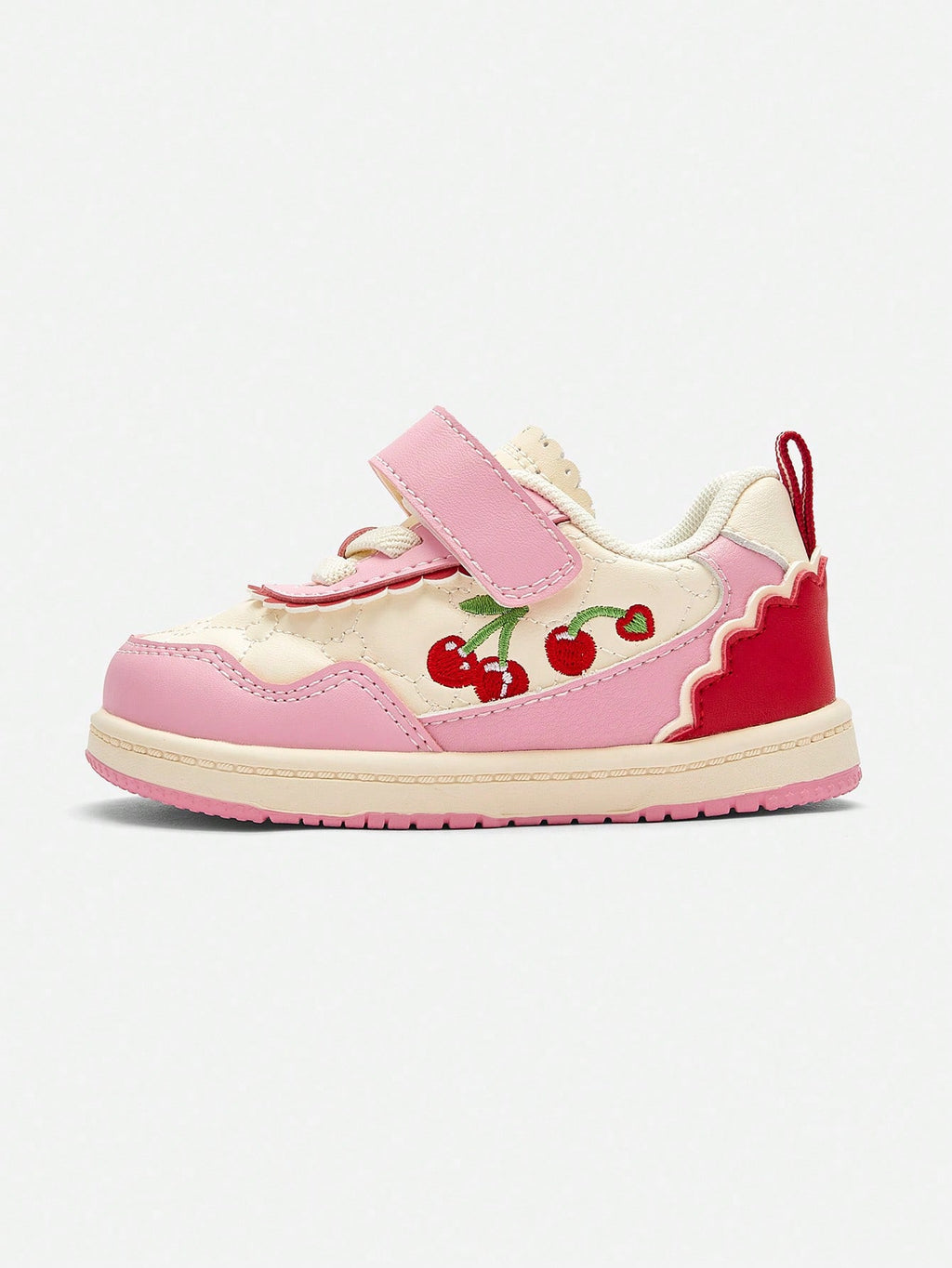 Balabala Kids' Cute Patterned Hook-and-Loop Low-Top Sneakers