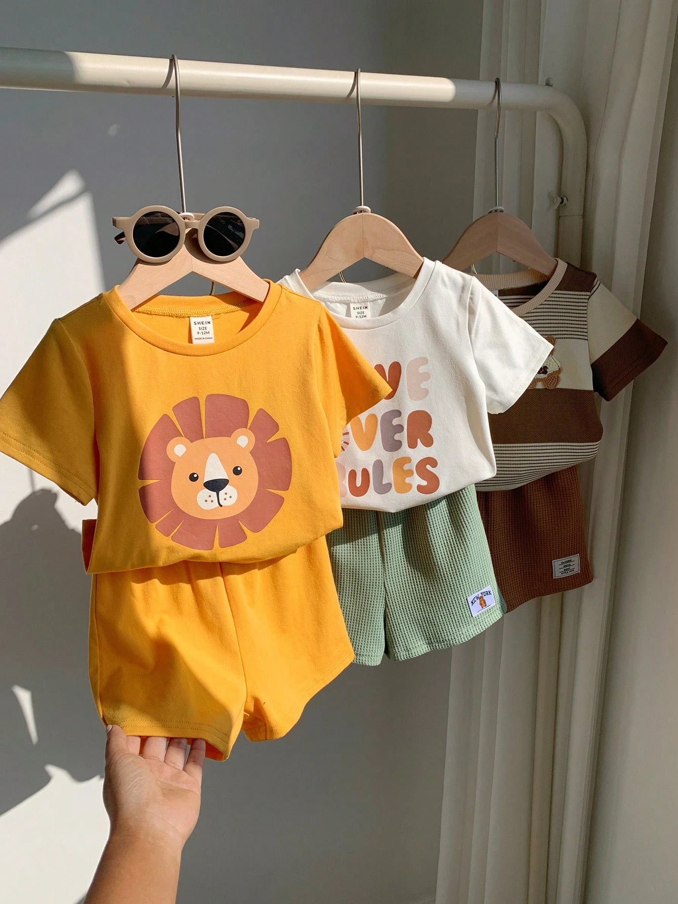 Baby Lion Graphic 6 pieces Short-Sleeve T-Shirt & Shorts Set