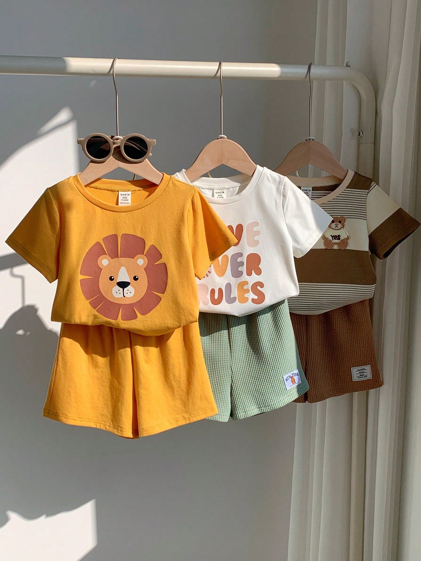 Baby Lion Graphic 6 pieces Short-Sleeve T-Shirt & Shorts Set