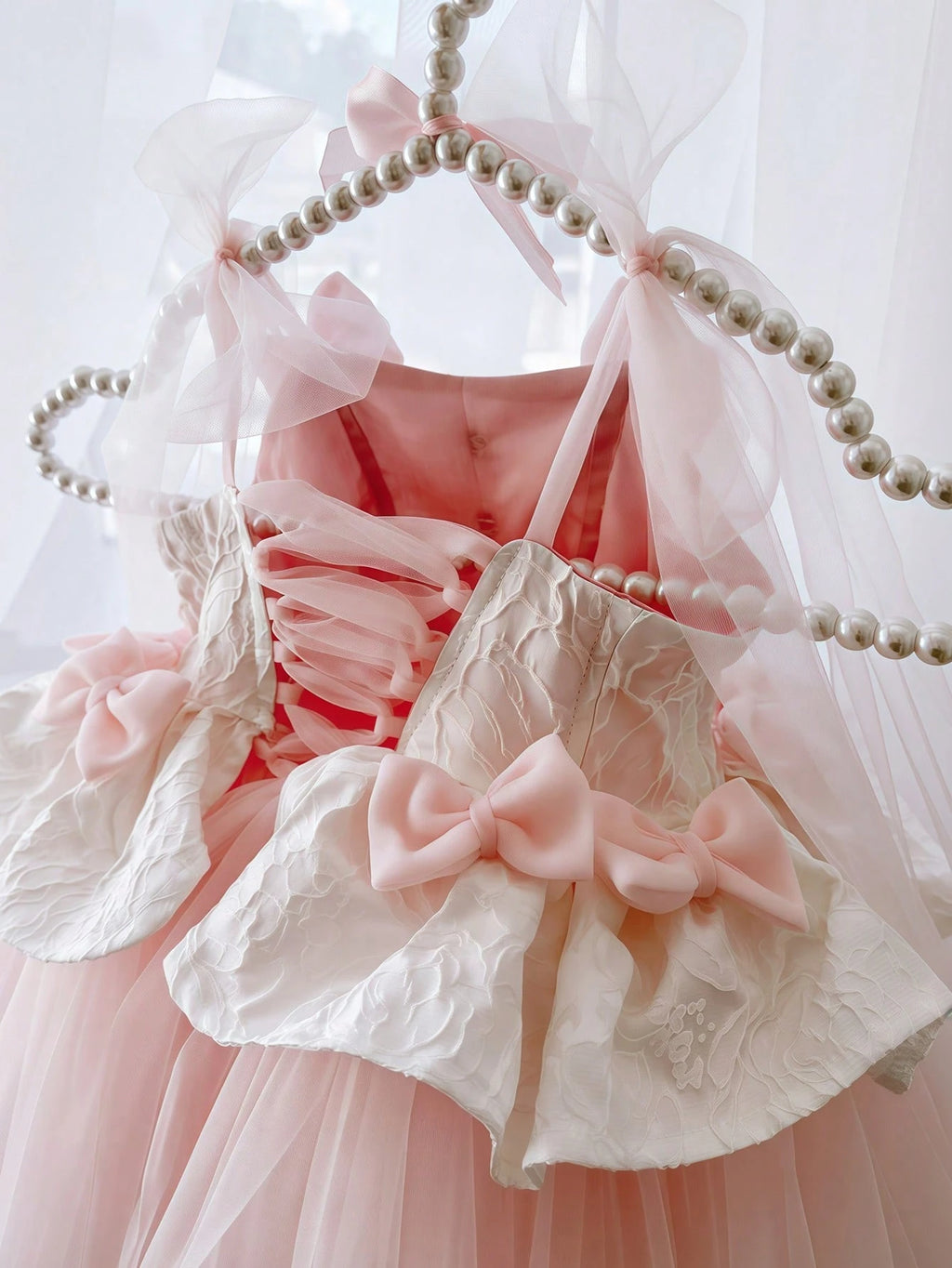 Robe de princesse à nœud en tulle pour bébé fille (demoiselle d'honneur)