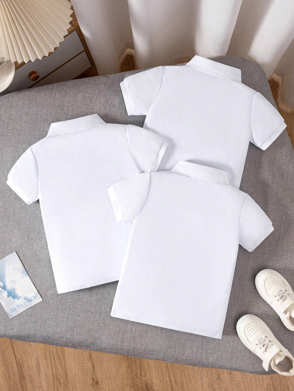 Lot de 3 Polos Blancs Garçon Uniforme Scolaire