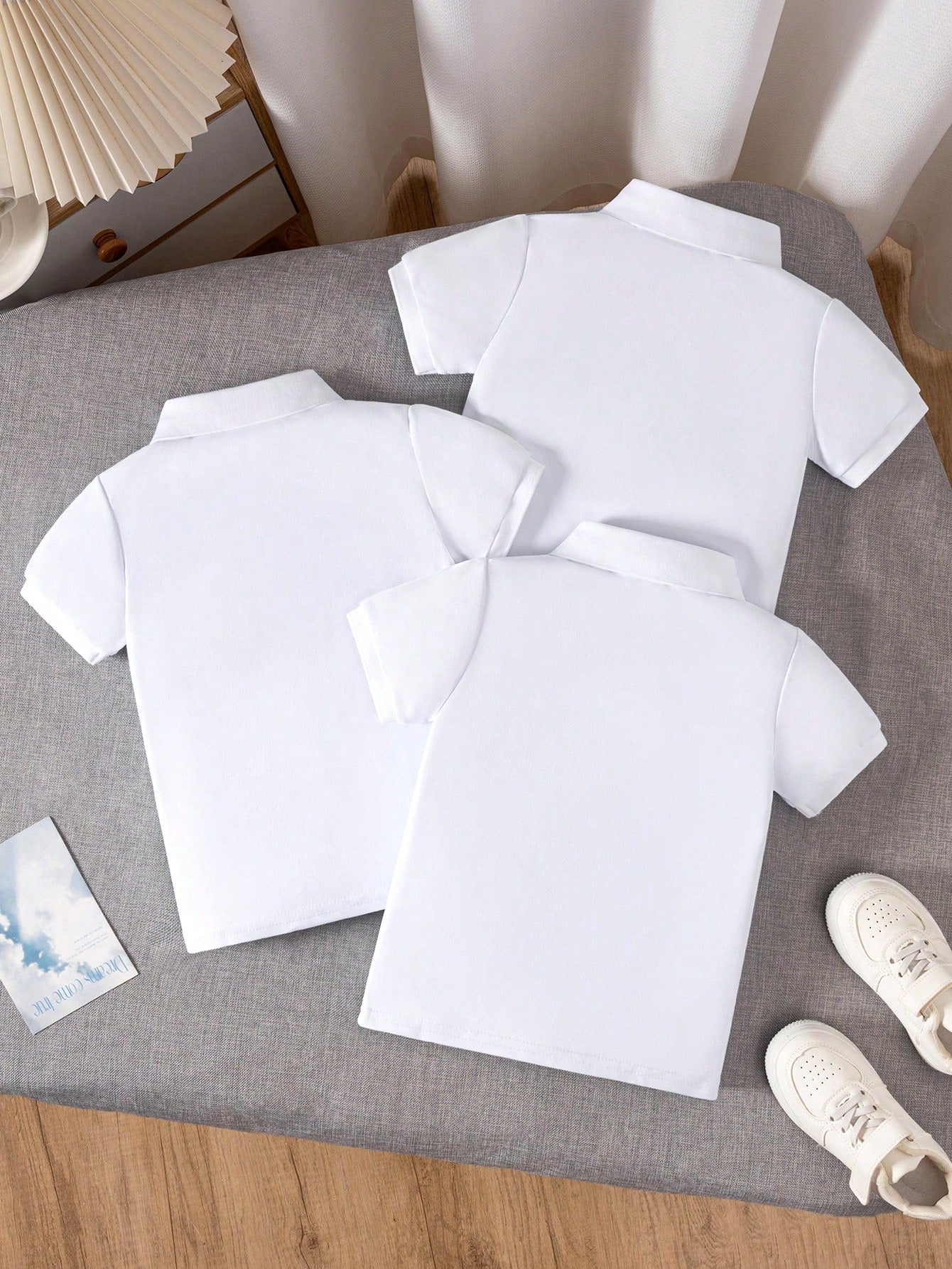 Lot de 3 Polos Blancs Garçon Uniforme Scolaire