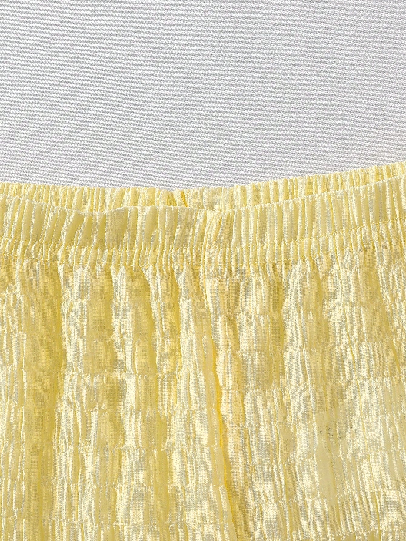 Ensemble 2 pièces bébé fille : Camisole sans manches à nœud et Pantalon fleuri jaune