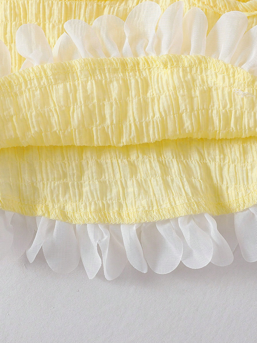 Ensemble 2 pièces bébé fille : Camisole sans manches à nœud et Pantalon fleuri jaune