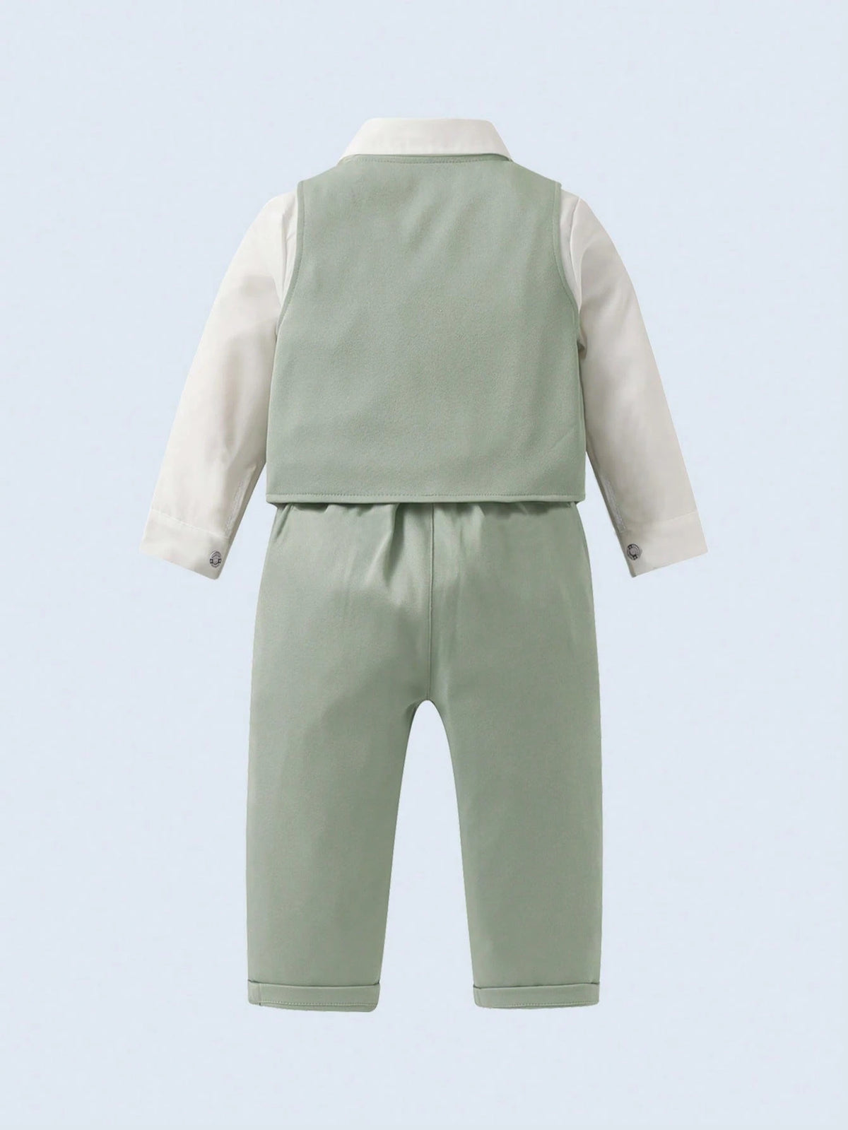 Baby Boy Shirt Vest Pants Bow Tie 3 Piece Set