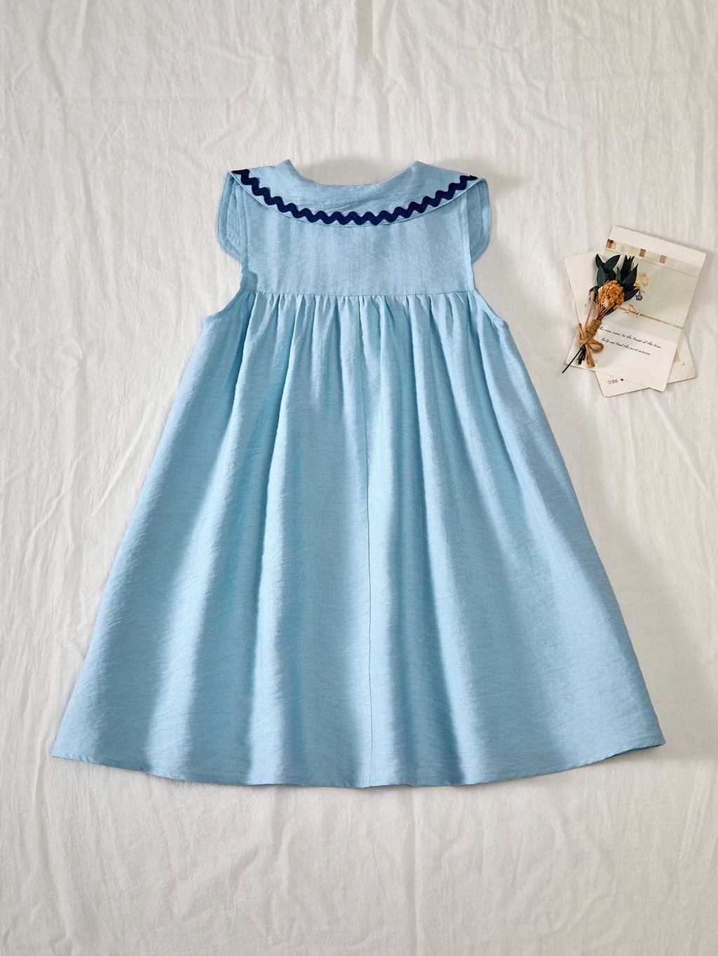 Robe Fille Vintaside Col Claudine Plissée