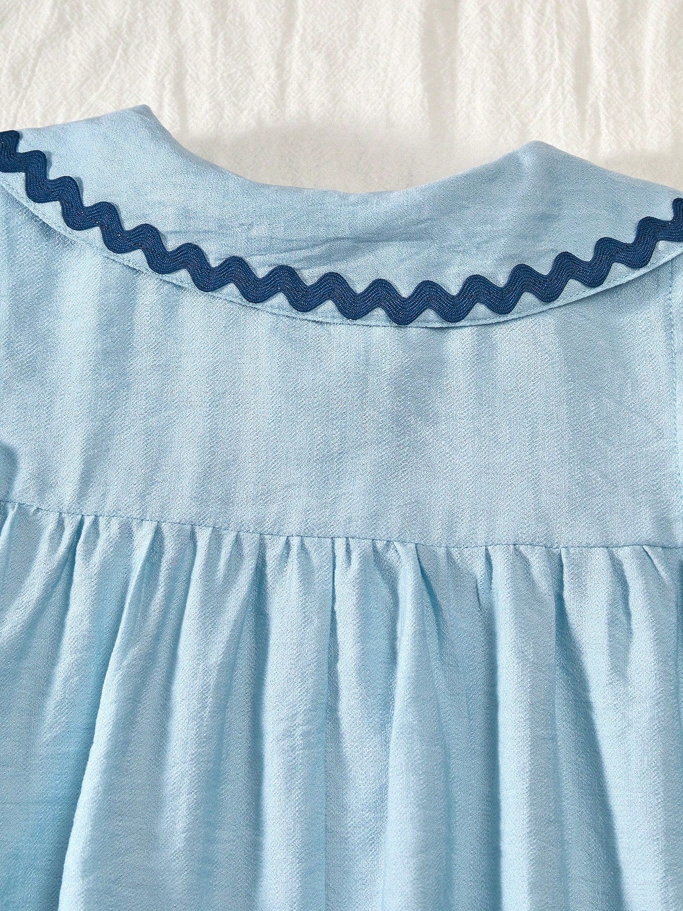 Robe Fille Vintaside Col Claudine Plissée