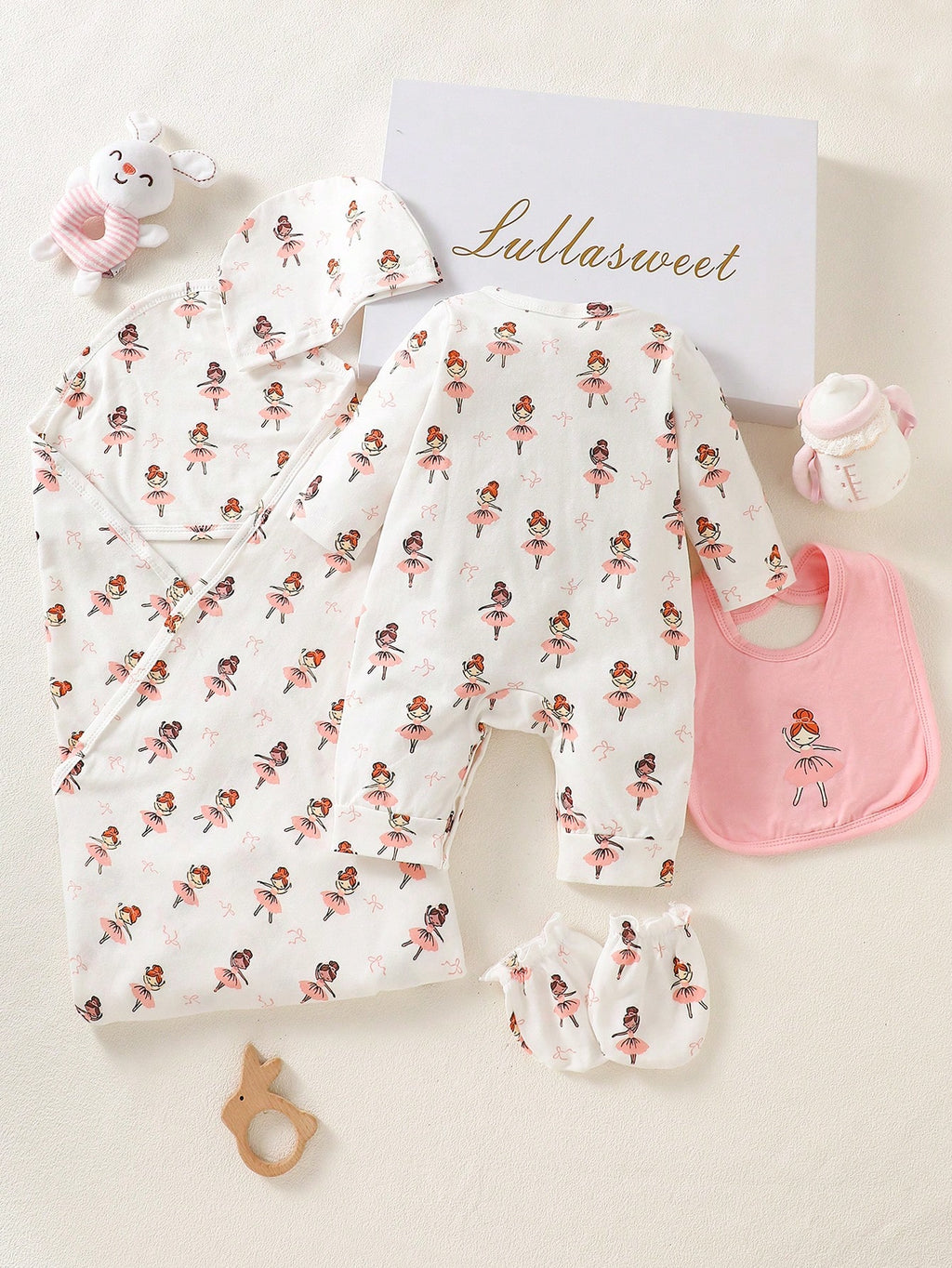 Ensemble cadeau nouveau-né SHEIN - Nouvelle collection - Rose