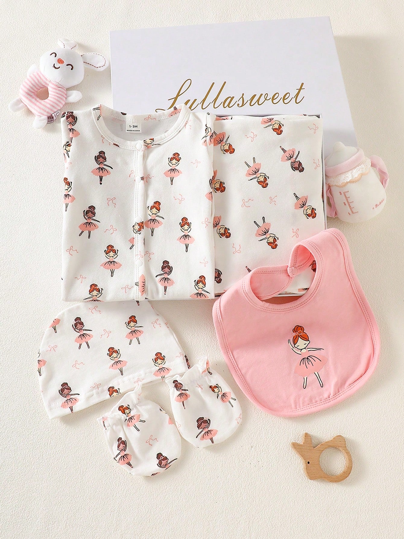 Ensemble cadeau nouveau-né SHEIN - Nouvelle collection - Rose