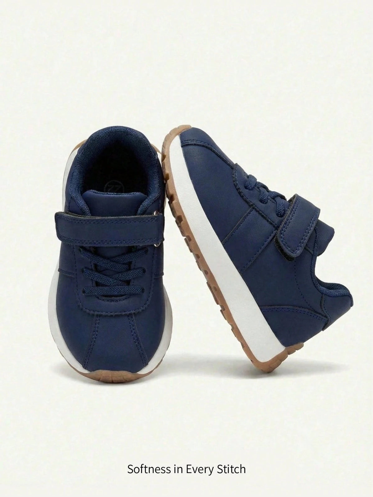 Cozy Pixies All Seasons Fashion Versatile Fun Cute Dark Blue Boys Pastoral Soft Bottom Flat Bottom Baby Sneakers College Style Outdoor Back To School dark blue