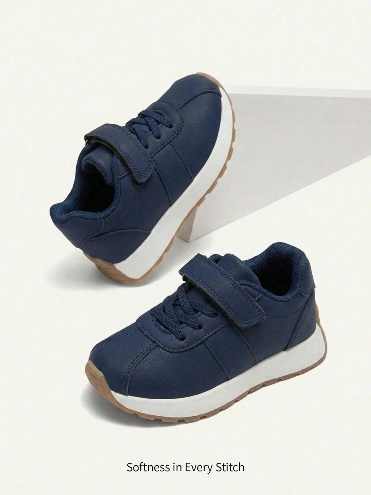 Cozy Pixies All Seasons Fashion Versatile Fun Cute Dark Blue Boys Pastoral Soft Bottom Flat Bottom Baby Sneakers College Style Outdoor Back To School dark blue