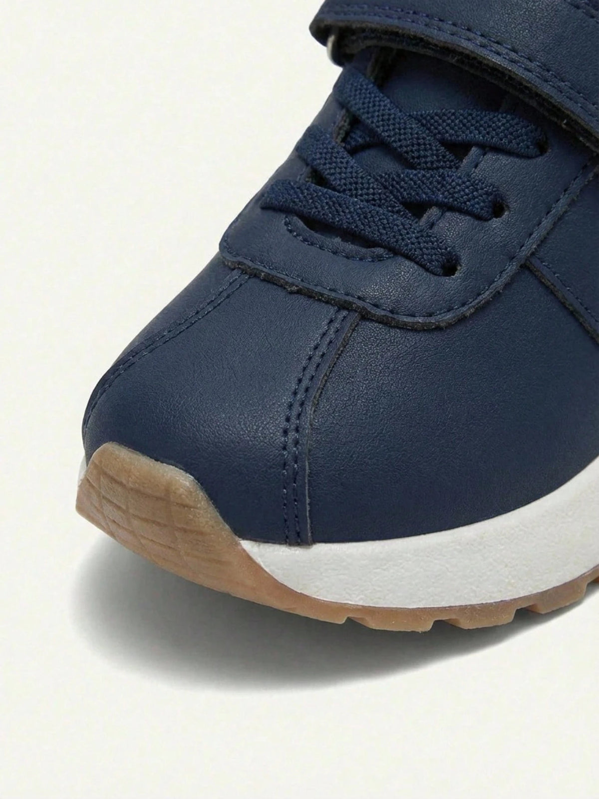 Cozy Pixies Chaussures polyvalentes pour toutes les saisons Baskets pour bébés à fond plat à fond souple de style universitaire pour garçons bleu foncé, pour la rentrée scolaire en extérieur