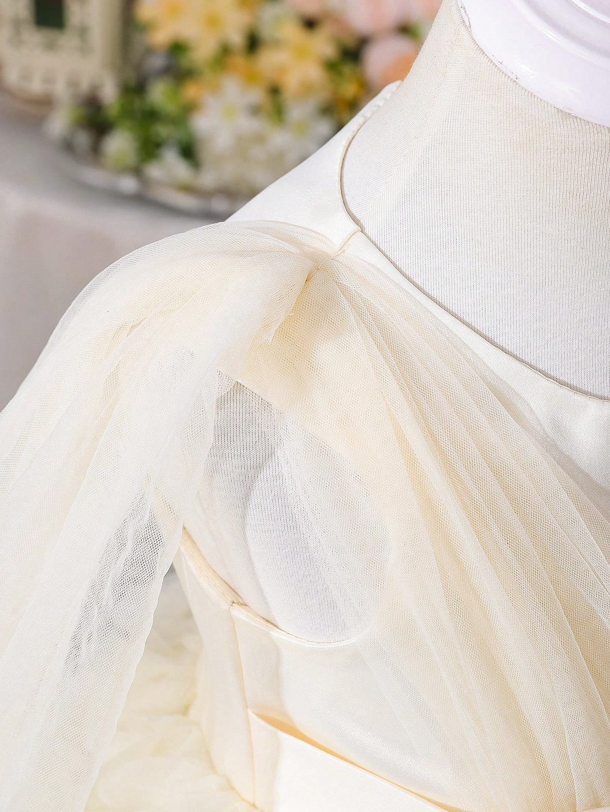 Baby Girl 3D Floral Tulle Formal Princess Gown
