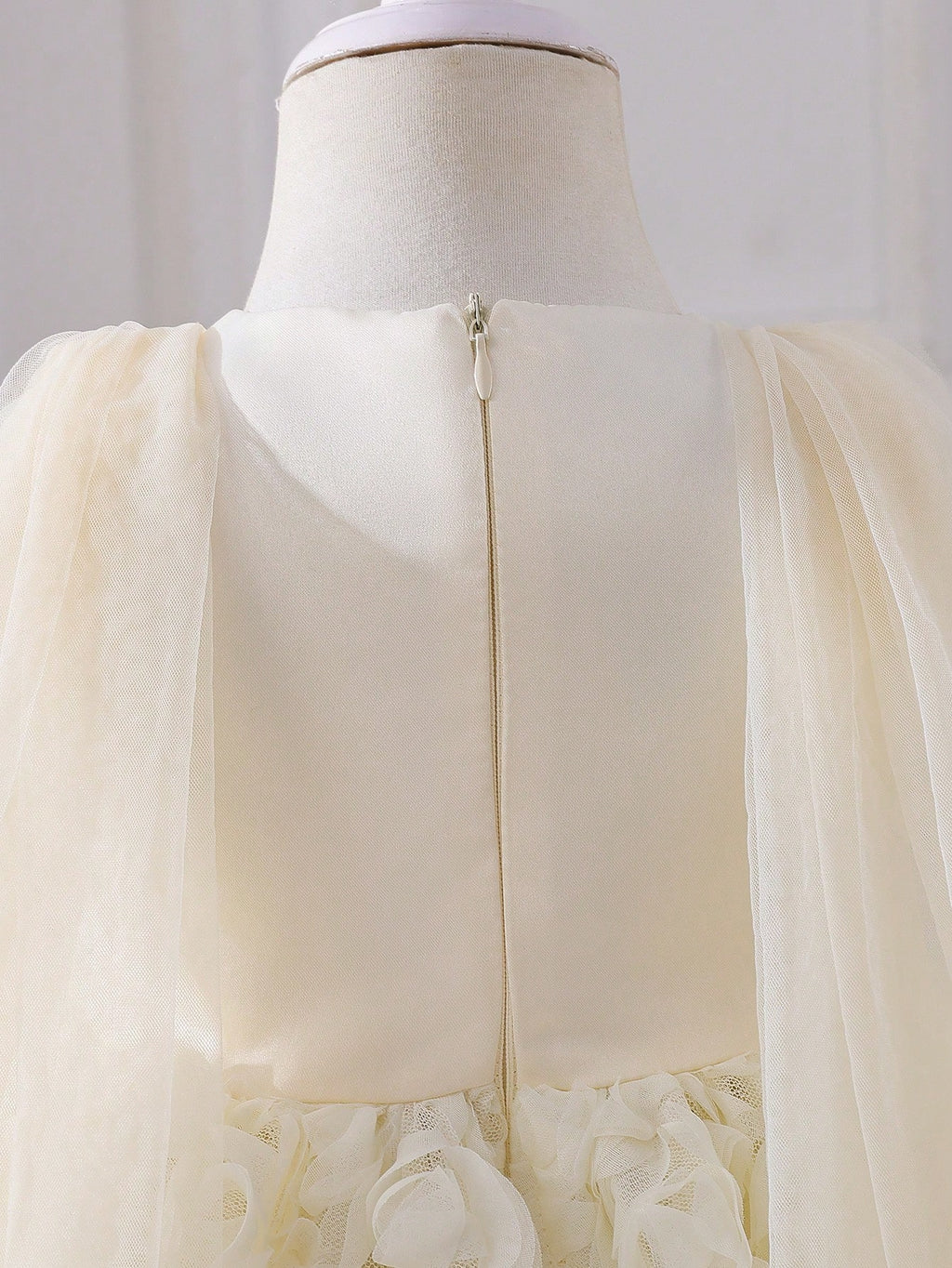 Baby Girl 3D Floral Tulle Formal Princess Gown