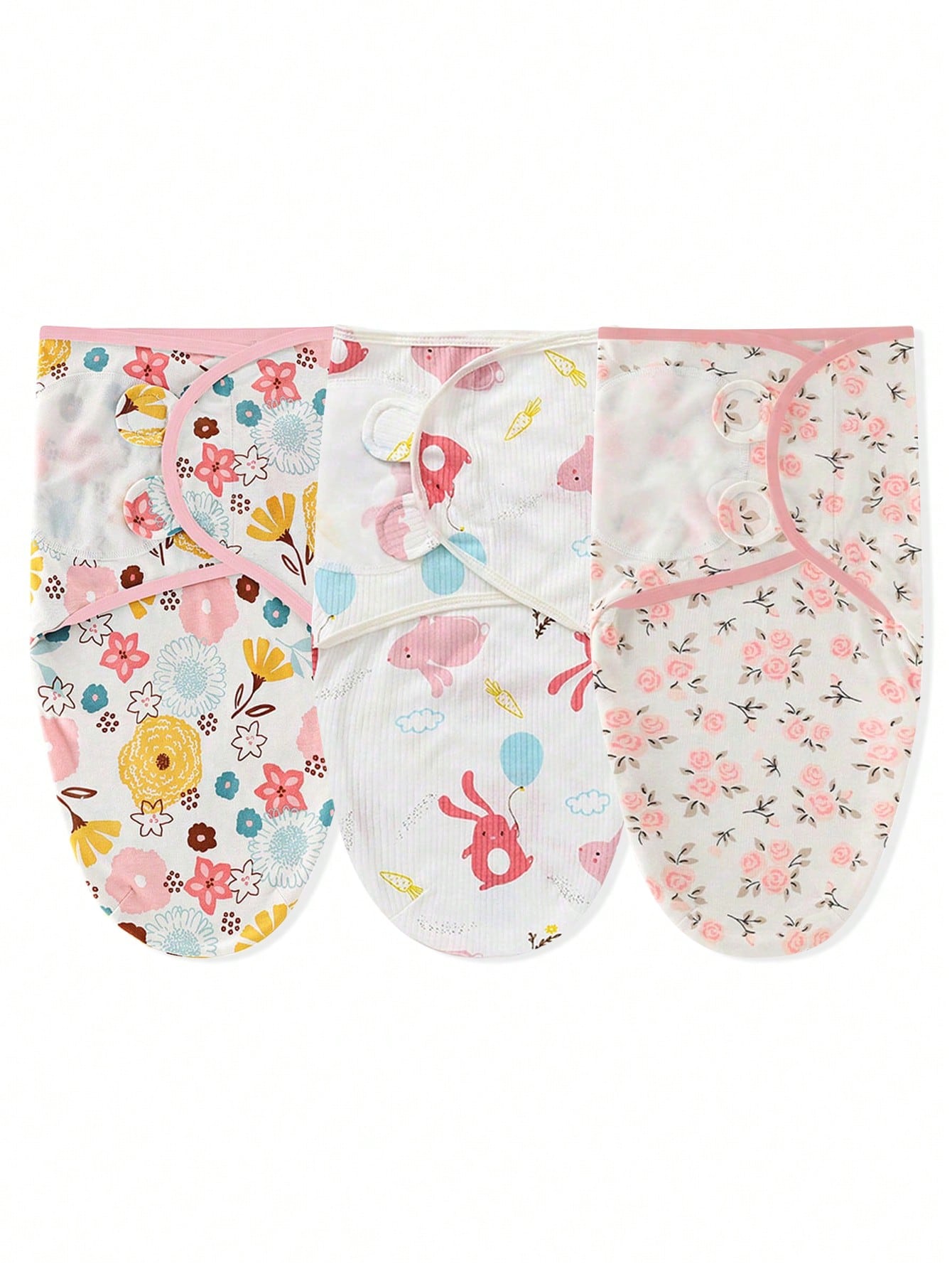 1pc/3pcs Soft & Comfortable Newborn Swaddle Blanket