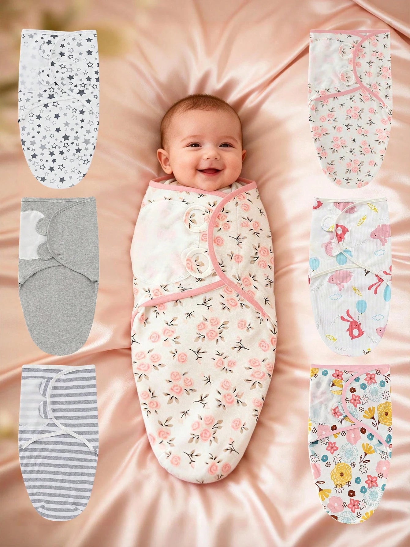 1pc/3pcs Soft & Comfortable Newborn Swaddle Blanket