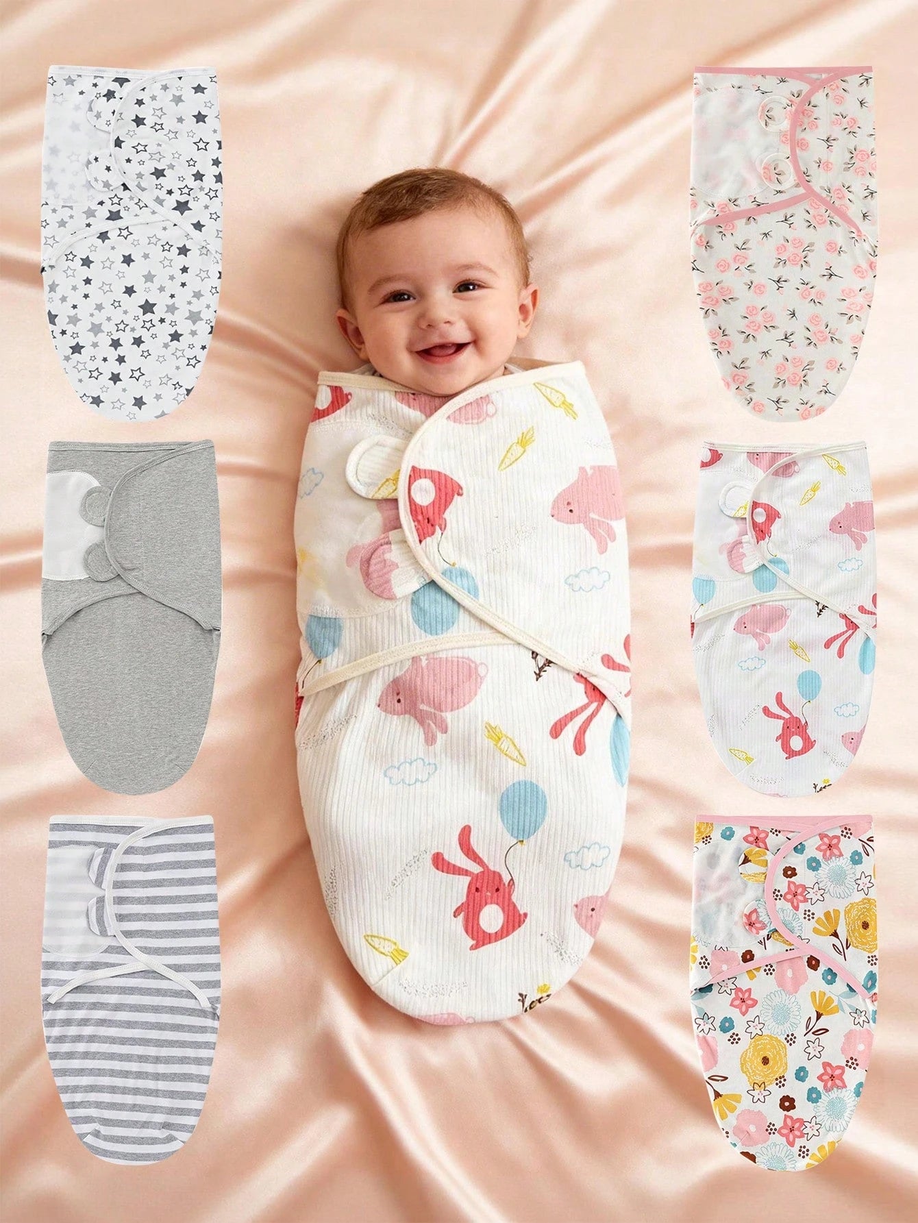 1pc/3pcs Soft & Comfortable Newborn Swaddle Blanket